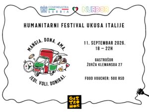 Humanitarni festival “Jedi.Voli.Doniraj – Mangia.Dona.Ama” na Gastrošor-u: Ukusi Italije u znaku solidarnosti